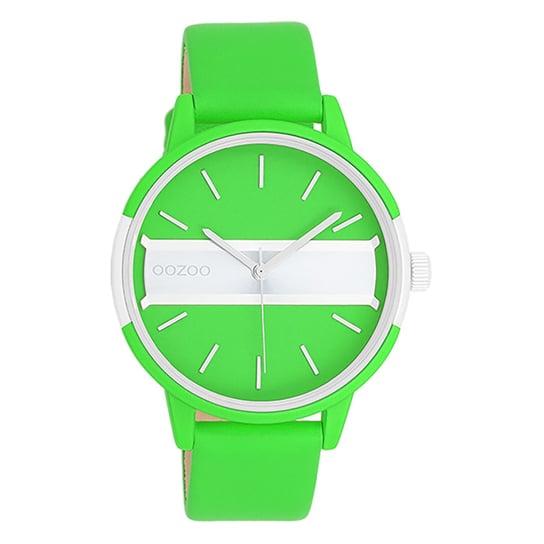 Zegarek damski Oozoo Timepieces Zegarki analogowy skórzane zielone UOC11189 Oozoo
