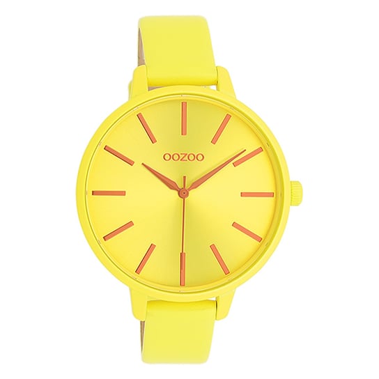 Zegarek damski Oozoo Timepieces Zegarki analogowy skórzane żółte UOC11184 Oozoo