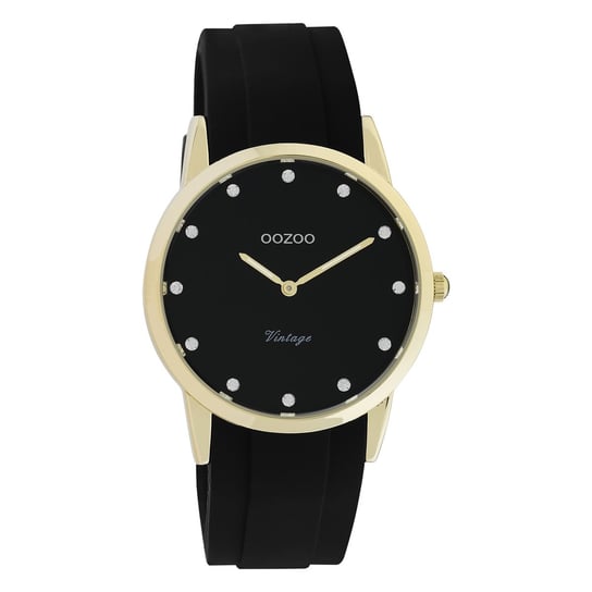 Zegarek damski Oozoo Vintage Series analogowy silikonowy czarny UOC20178 Oozoo