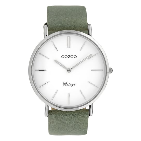 Zegarek damski Oozoo Vintage Series analogowy skórzany zielony UOC20074 Oozoo