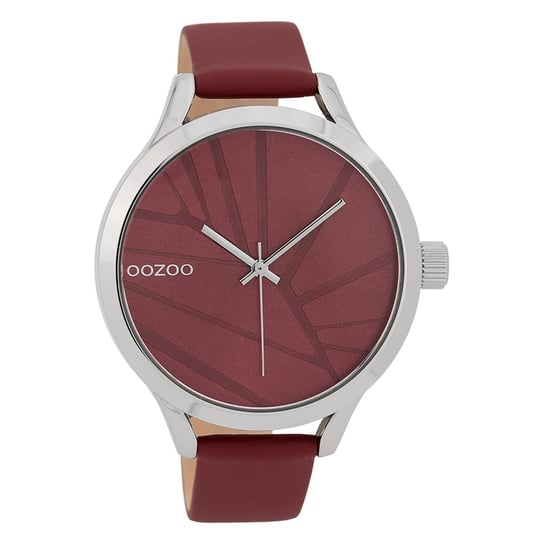 Zegarek damski Oozoo Zegarki analogowe skórzane czerwone UOC9682A Oozoo