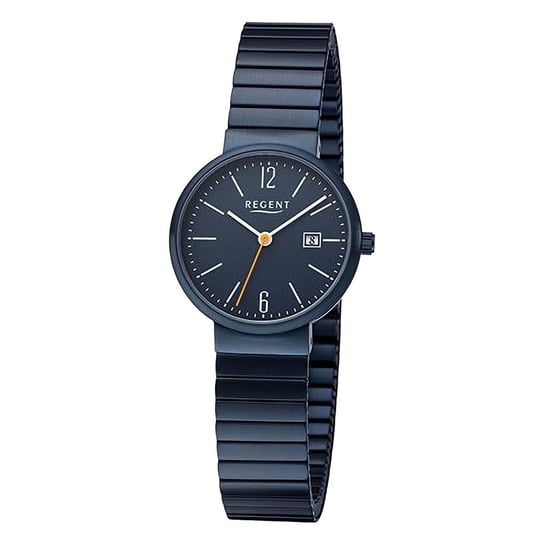 Zegarek damski Regent analogowy na bransolecie ze stali nierdzewnej w kolorze ciemnoniebieskim URF1357 Regent