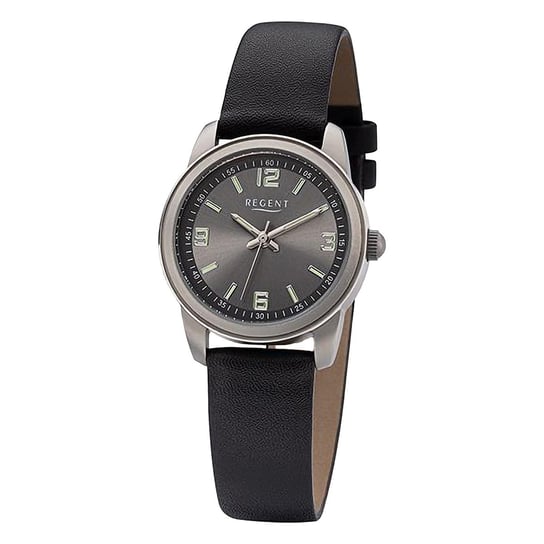 Zegarek damski Regent analogowy skórzany pasek czarny URF1314 Regent