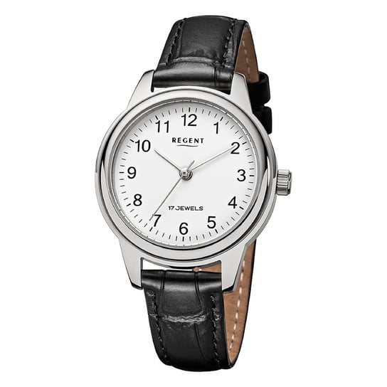 Zegarek damski Regent analogowy skórzany pasek czarny URF1567 Regent