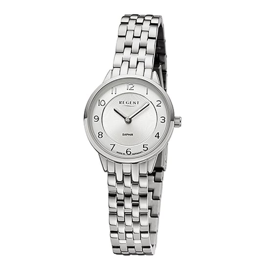 Zegarek damski Regent metalowa bransoletka GM-2128 metalowy pasek zegarek analogowy srebrny URGM2128 Regent