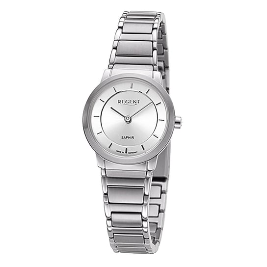 Zegarek damski Regent metalowa bransoletka GM-2130 metalowy pasek zegarek analogowy srebrny URGM2130 Regent