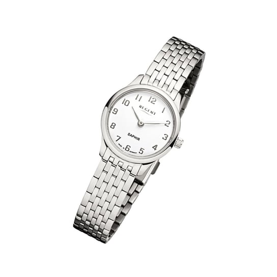 Zegarek damski Regent na metalowej bransolecie GM-1457 analogowy metalowy zegarek na rękę srebrny URGM1457 Regent