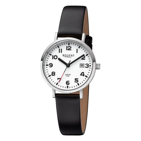 Zegarek damski Regent z analogowym skórzanym paskiem w kolorze czarnym URBA790 Regent
