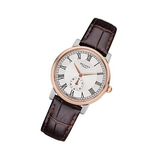 Zegarek damski Regent ze skórzanym paskiem GM-1606 analogowy skórzany zegarek na bransolecie brązowy URGM1606 Regent
