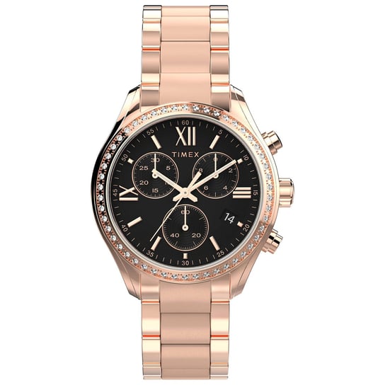 Zegarek Damski Timex TW2W20100 różowe złoto Timex