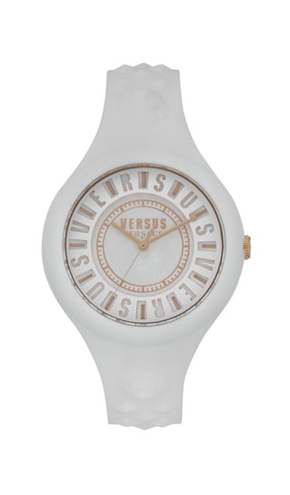 Zegarek damski VERSACE VERSUS Fire Island, VSPOQ4219, biało-złoty Versace