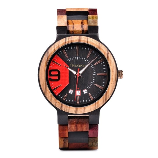 Zegarek drewniany Niwatch COLOUR  z datownikiem Niwatch