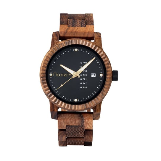 Zegarek drewniany Niwatch COLOUR  z datownikiem - TIGERWOOD Niwatch