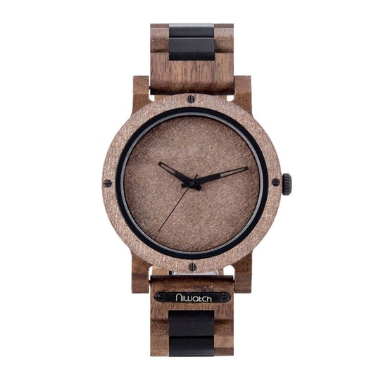 Zegarek Drewniany Niwatch - Kolekcja Stone Brown -  Walnut & African Blackwood Niwatch