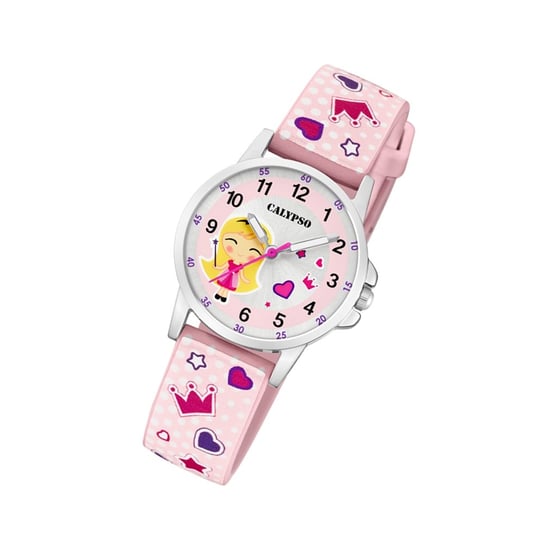 Zegarek dziecięcy Calypso Junior Fashion K5776/2 z tworzywa sztucznego PU różowy UK5776/2 Calypso