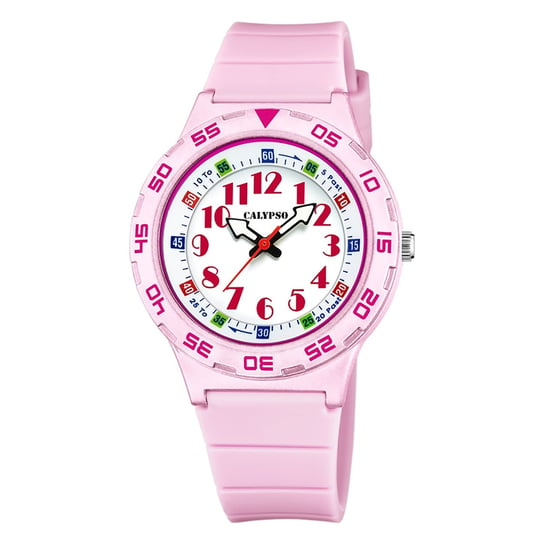 Zegarek dziecięcy Calypso plastikowy PUR różowy Calypso Junior UK5828/1 Calypso