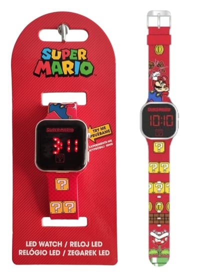 Zegarek Dziecięcy Na Rękę Cyfrowy Super Mario Kids Euroswan