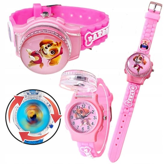 Zegarek Dziecięcy Obrotowy Silikonowy Dla Dziewczynki Psi Patrol Skye Jelly Pens