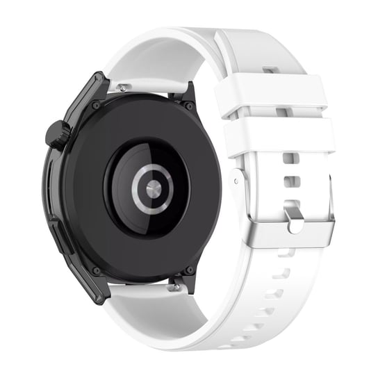 Zegarek Huawei GT Runner Pasek Wzmocniony Silikonową Srebrną Klamrą Biały Avizar