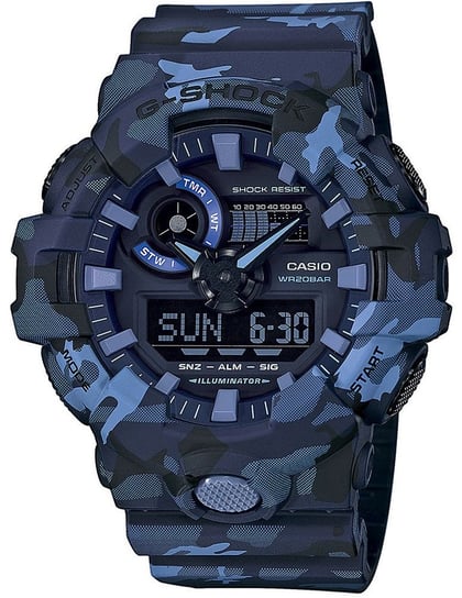 Zegarek kwarcowy CASIO GA-700CM-2AER, męski, G-SHOCK, WR200 Casio