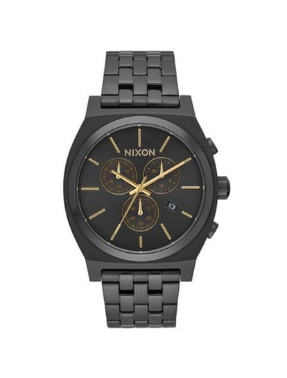 Zegarek kwarcowy NIXON Time Teller Chrono All Black-Gold A972_1031 Nixon