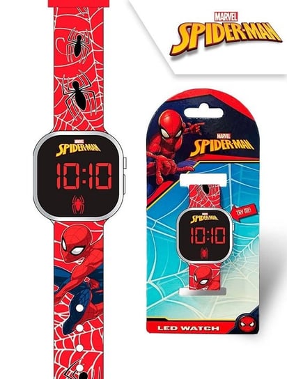 Zegarek LED z kalendarzem Spiderman SPD4719 Kids Euroswan