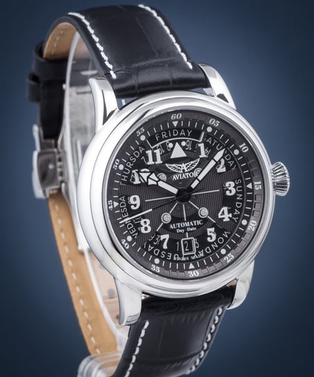 Zegarek męski Aviator Douglas Day-Date Meca 41 AVIATOR