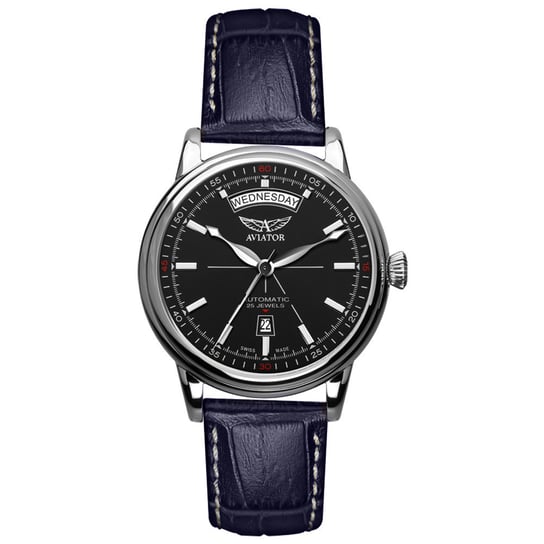 Zegarek Męski Aviator V.3.20.0.142.4.BLDDD niebieski AVIATOR