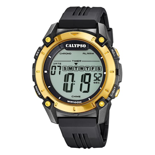 Zegarek męski Calypso plastikowy czarny Cyfrowy zegarek na rękę Calypso UK5814/4 Calypso