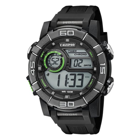 Zegarek męski Calypso plastikowy czarny Cyfrowy zegarek na rękę Calypso UK5818/4 Calypso