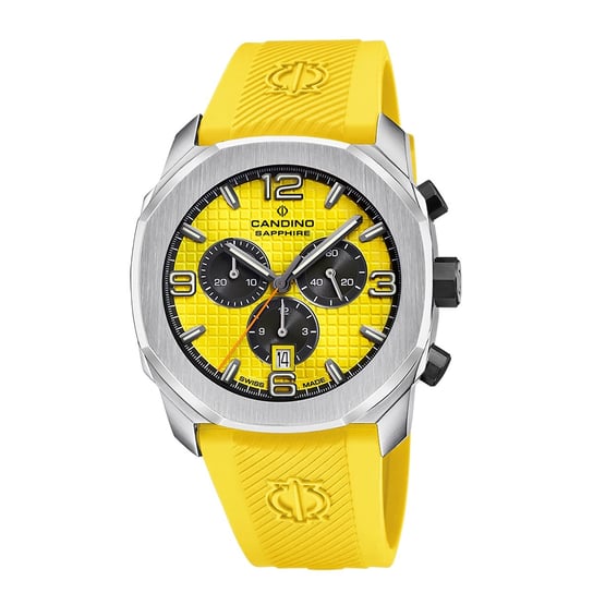 Zegarek męski Candino kauczukowy żółty Zegarek sportowy Candino UC4774/1 Candino