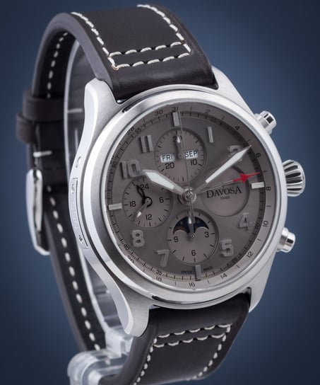 Zegarek męski Davosa Newton Pilot Moonphase Automatic Valjoux Chronograph Limited Davosa