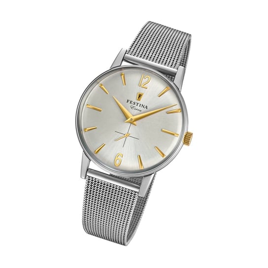 Zegarek męski Festina Extra F20252/2 kwarcowy zegarek na rękę ze stali szlachetnej srebrny UF20252/2 Festina