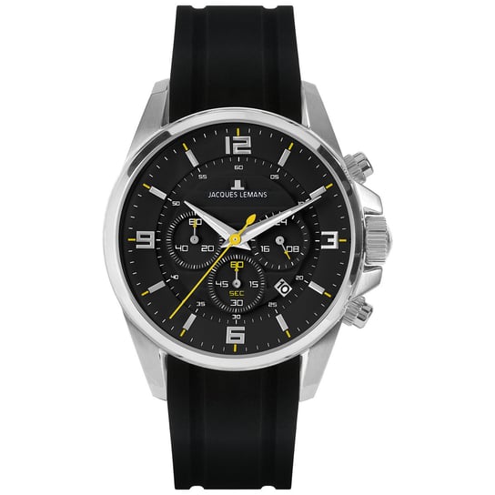 Zegarek Męski Jacques Lemans 1-2118A czarny Jacques Lemans