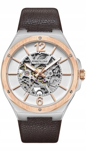 Zegarek męski KENNETH COLE KCWGE2220701 brązowy klasyczny skeleton Kenneth Cole
