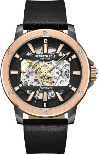 Zegarek męski KENNETH COLE KCWGE2237901 czarny klasyczny skeleton Kenneth Cole