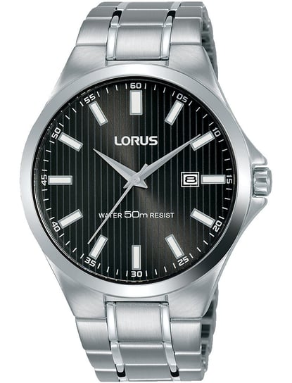 Zegarek męski LORUS Classic, RH991KX9, srebrno-czarny LORUS
