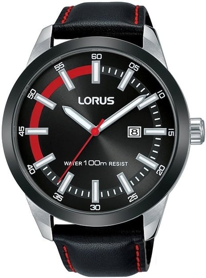 Zegarek męski LORUS, RH951JX9, czarno-czerwony LORUS