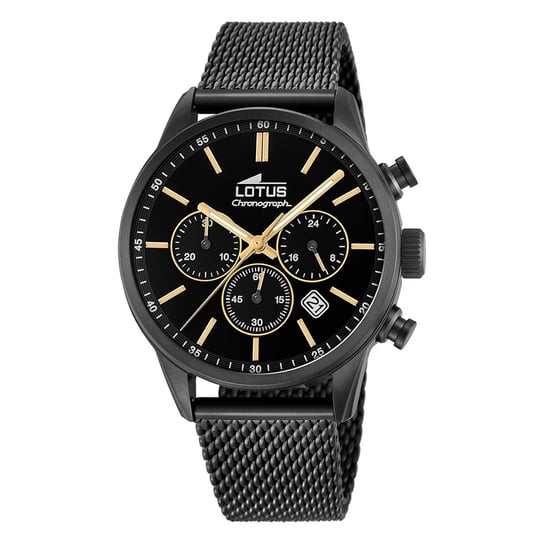 Zegarek męski Lotus Chrono zegarek na rękę ze stali nierdzewnej w kolorze czarnym UL18700/2 Lotus