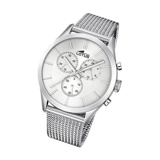 Zegarek męski Lotus Minimalistyczny elegancki L18117/1 Stalowy zegarek na rękę Srebrny UL18117/1 Lotus