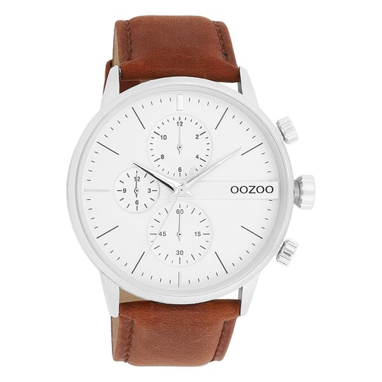 Zegarek męski Oozoo Timepieces Zegarki analogowe skórzane brązowe UOC11220 Oozoo