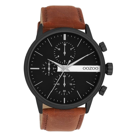 Zegarek męski Oozoo Timepieces Zegarki analogowe skórzane brązowe UOC11223 Oozoo