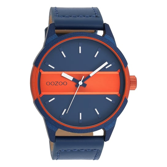 Zegarek męski Oozoo Timepieces Zegarki analogowe skórzane niebieskie UOC11232 Oozoo