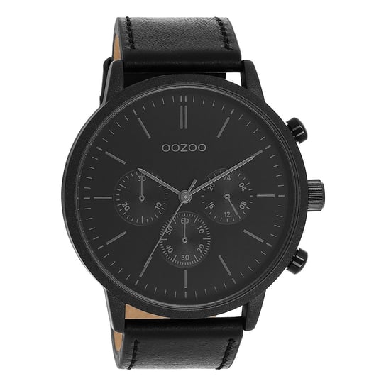 Zegarek męski Oozoo Timepieces Zegarki analogowy skórzane czarne UOC11203 Oozoo