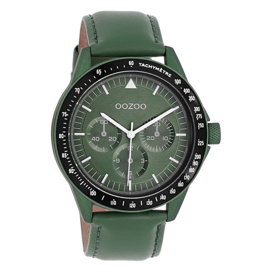 Zegarek męski Oozoo Timepieces Zegarki analogowy skórzane zielone UOC11111 Oozoo