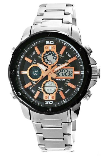 Zegarek Męski Perfect A8026B-1 Dual Time Iluminacja i Fluorescencja PERFECT