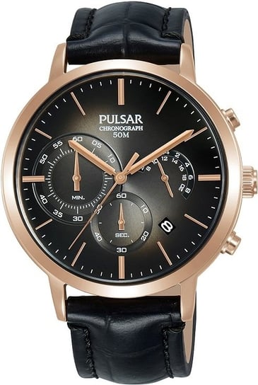 Zegarek męski PULSAR Sport, PT3992X1, czarno-miedziany Pulsar
