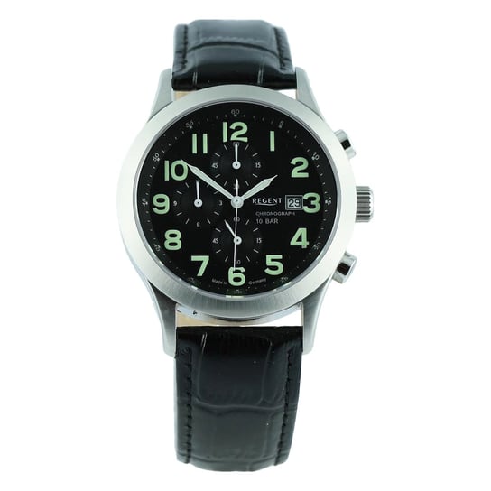 Zegarek męski Regent analogowy skórzany pasek czarny UR1112504 Regent