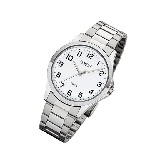 Zegarek męski Regent metalowa bransoleta 1152412 metalowy zegarek na rękę srebrny UR1152412 Regent