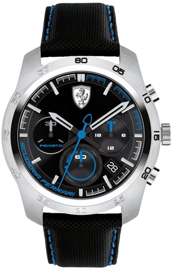 Zegarek męski SCUDERIA FERRARI Primato, 0830445, czarno-srebrny Scuderia Ferrari